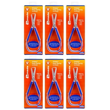 Hygloss Products Snippy Easy Spring Loop Scissors - Pack of 6