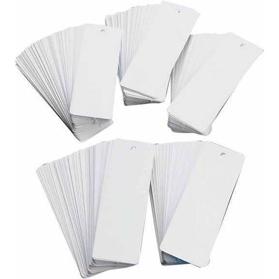 Hygloss Products White Bookmarks - Fun to Personalize - Cardstock Blank Bookmarks - Value Pack - 500 Pack ,6inx2in