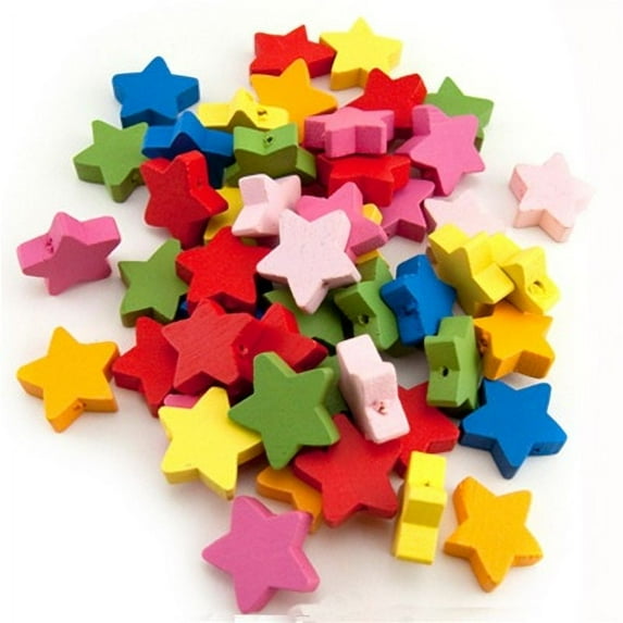 Hygloss Wooden Colored Cube Beads