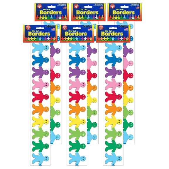 Hygloss Rainbow Kids Mighty Brights Border, 72 Pieces