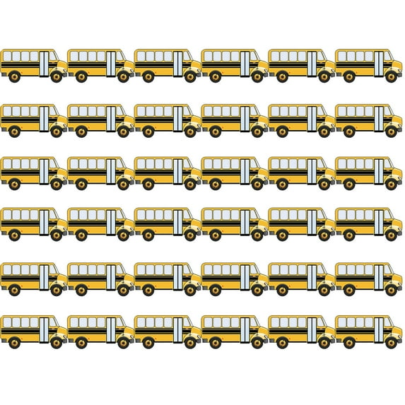 Hygloss School Bus Die Cut Border, 72 Pieces