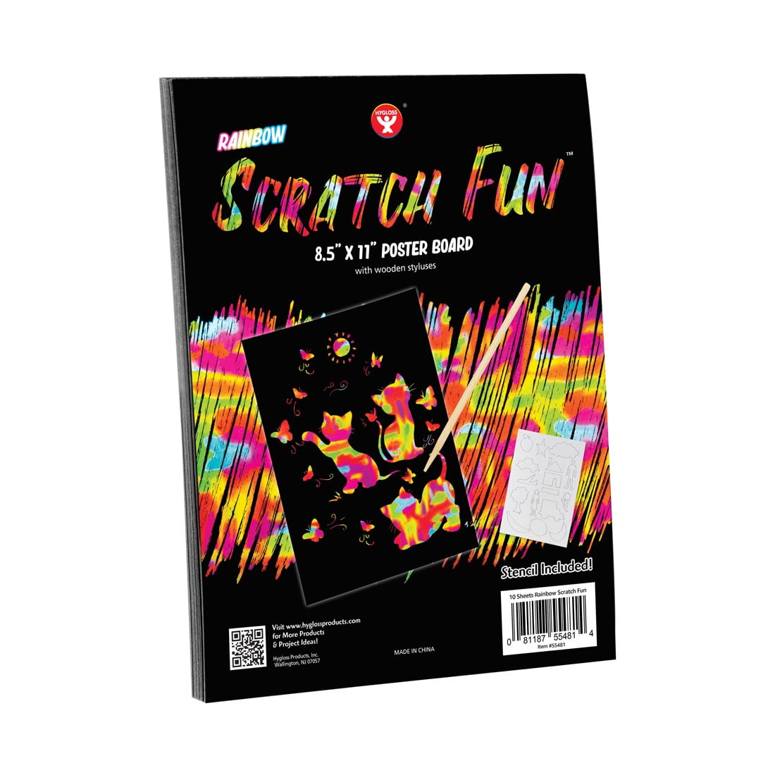 Hygloss Scratch Fun Rainbow Boards 8-1/2 x 11"