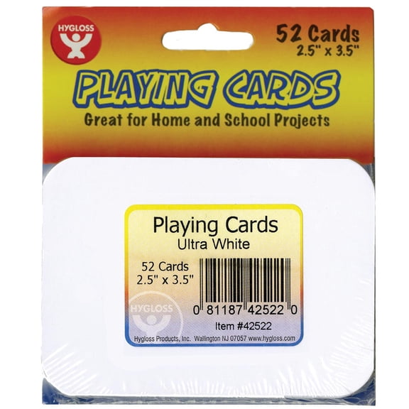 Hygloss White Blank Playing Cards