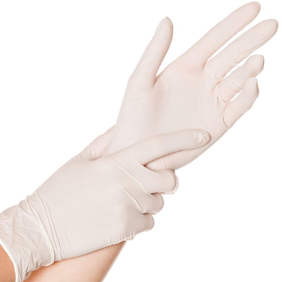 Hygostar Latex Gloves Skin White XL Powdered Pack of 100