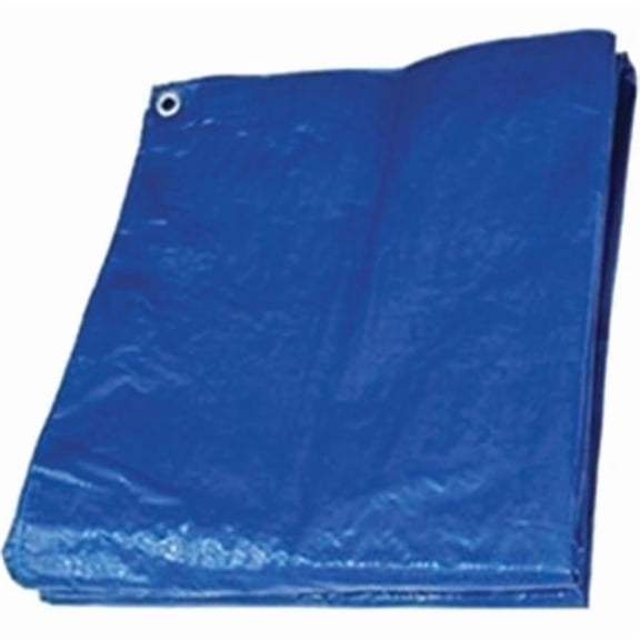 Multiple Use Tarp, 9 ft W x 12 ft L, Polyethylene, Blue