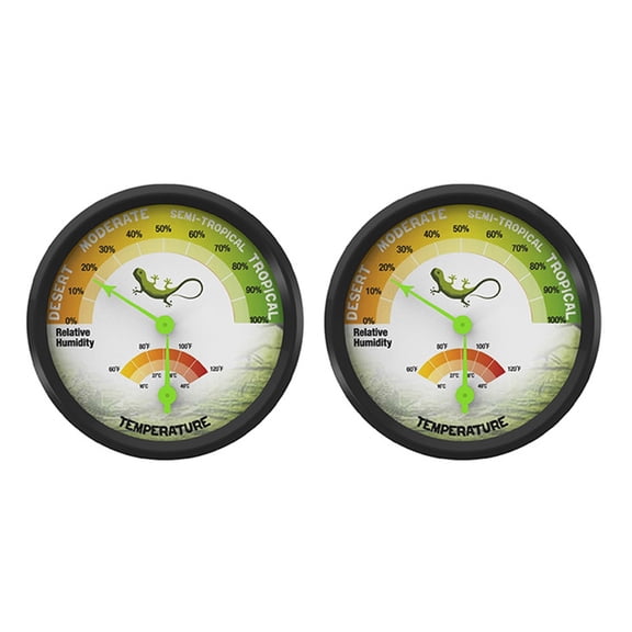 Hygrometer Reptile Temperature Humidity Gauge VivariumTank Supply High-Accuracy Pet Rearing Box DialGauge