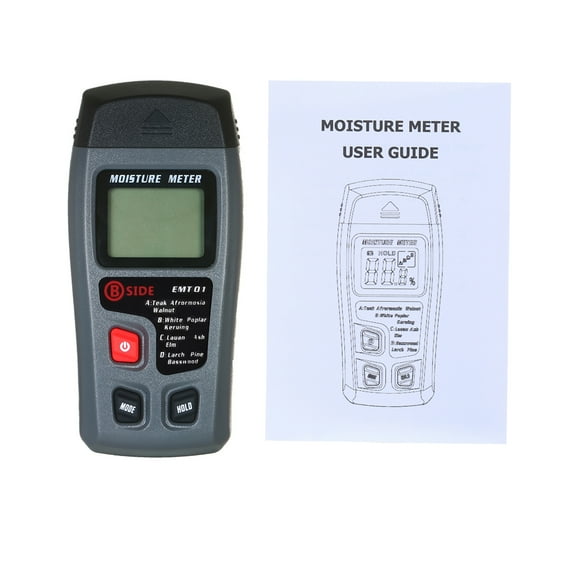 Hygrometer,Wood Moisture Test Water Leak Lcd Meter 4 Modes 4 Modes Portable Type Timber Handheld Portable Pin Type Moisture Test Moisture Timber Handheld Water Pin Type Timber Wood Test Grey