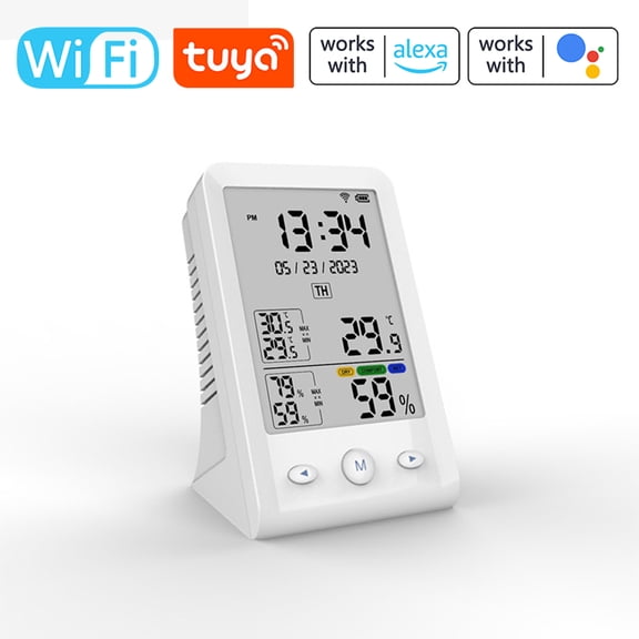 Hygrothermograph,Lcd Display Temperature Tester Temperature And Compatible Office Baby's Room And Meter Usb And Wifi Usb Tester Usb And And Tester Cousopo Buzhi Usb Reable Temperature White