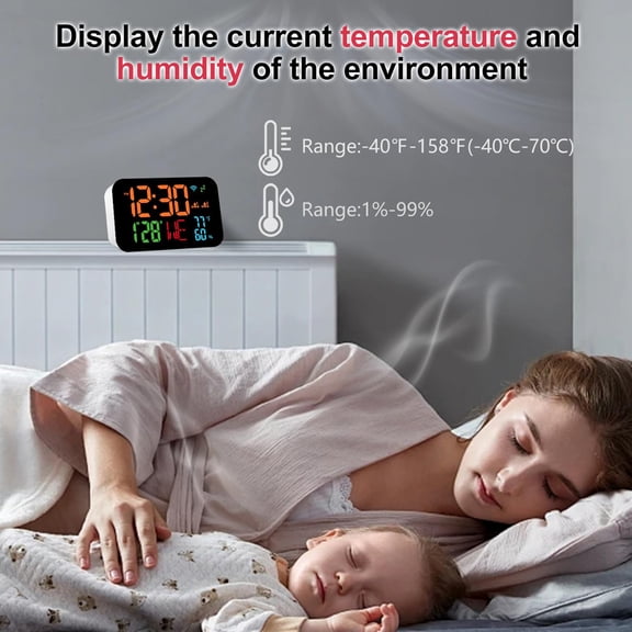 Hygrothermograph,Support Wifi Cousopo Clock Indoor With Led Display Remote Temperature Wifi Thermometer Clock Temperature And Meter Clock Calendar Wifi Clock Wifi Adjustable Indoor And Clock