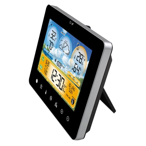 Hygrothermograph,With Sunrise Thermometer Station With Sunrise Sunset Tide Weather Thermometer Station Remote And Station Indoor Sunset Time Screen Weather Thermometer Color Screen Time And