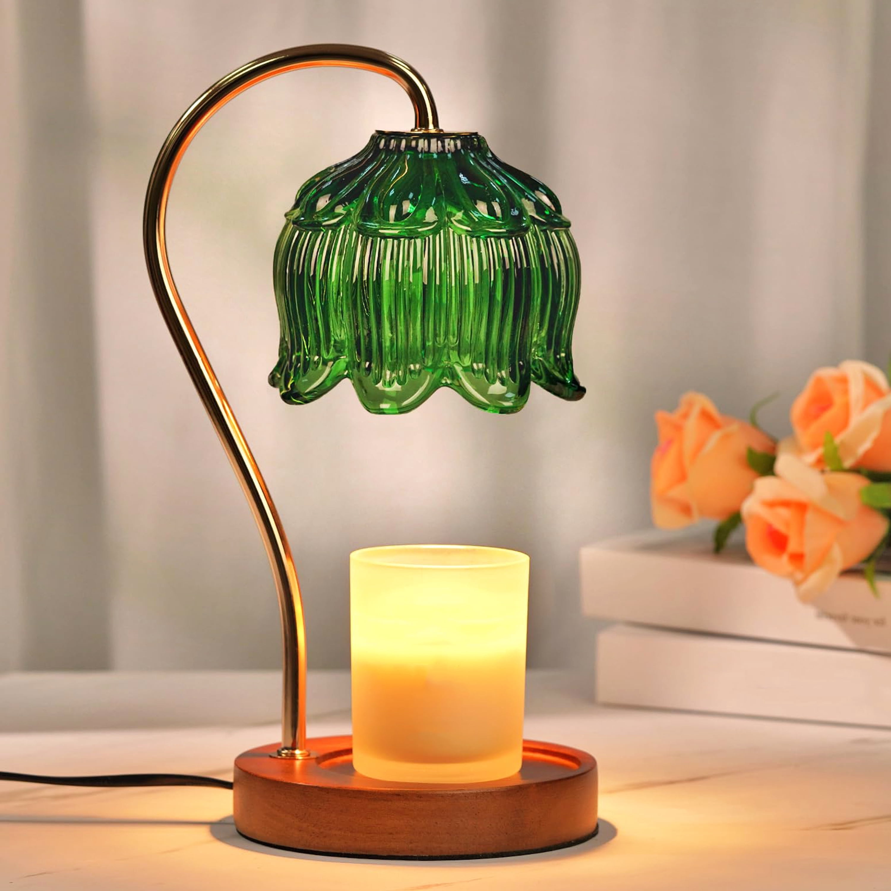 Hyindoor Flower Candle Warmer Lamp with Timer