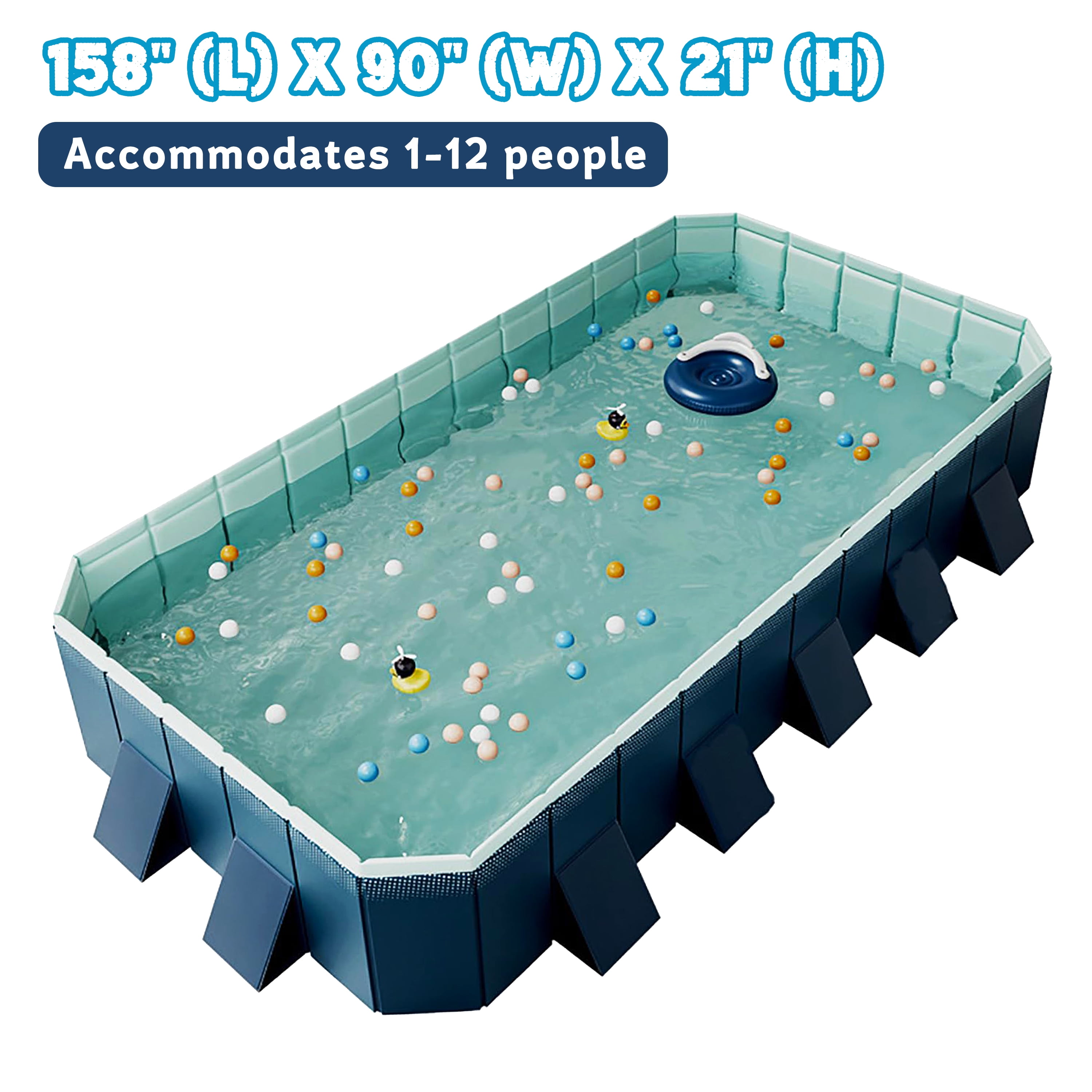 Hyindoor Outdoor Foldable Non-Inflatable Adults and Kids Swimming