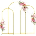 thumbnail image 1 of Hyindoor Wedding Arch Backdrop Stand 7.2FT, 6.6FT, 6FT Set of 3 Gold Metal Stand for Wedding Ceremony, Bridal Shower, Birthday Party, Photo Booth Backdrops, Garden, 1 of 10
