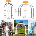 thumbnail image 1 of Hyindoor Wedding Garden Arch 7.87 x 4.59 x 1.25FT Climbing Plant Balloon Party Decoration 2 Assembly Methods（Black）, 1 of 8