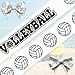 Hying 2 Rolls 10 Yards Volleyball Grosgrain Ribbons 7/8" Black White Sport Ribbons