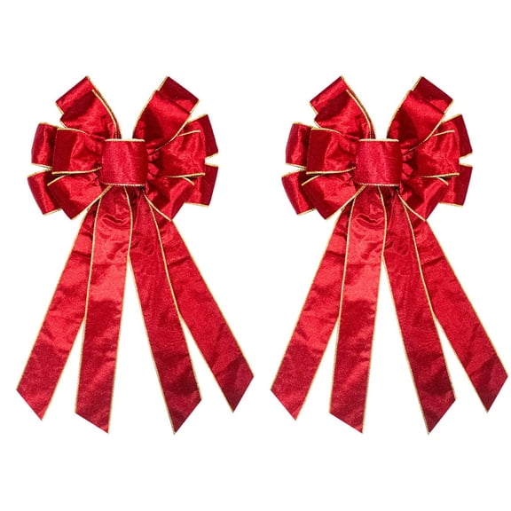 Hying Large Christmas Bow for Wreath, Xmas Red Velvet Bows Winter Holiday Tree Topper Bow