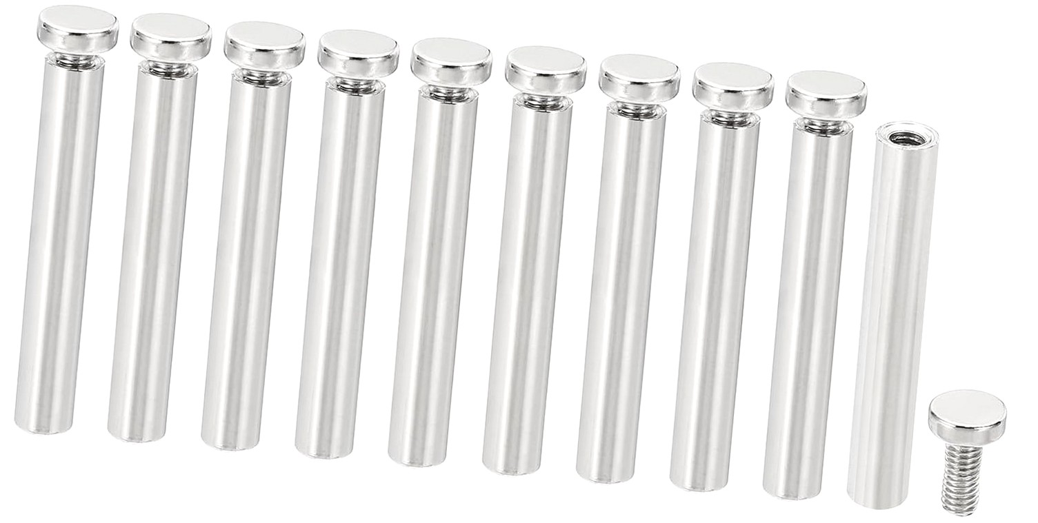 Hyjoy 1/4 1.6 inch Sign Standoff Screws, 20 Pcs Steel Wall Standoff ...