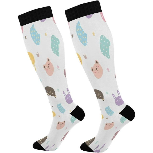 Hyjoy 20-30mmHg Compression Socks for Men & Women Circulation Cartoon ...