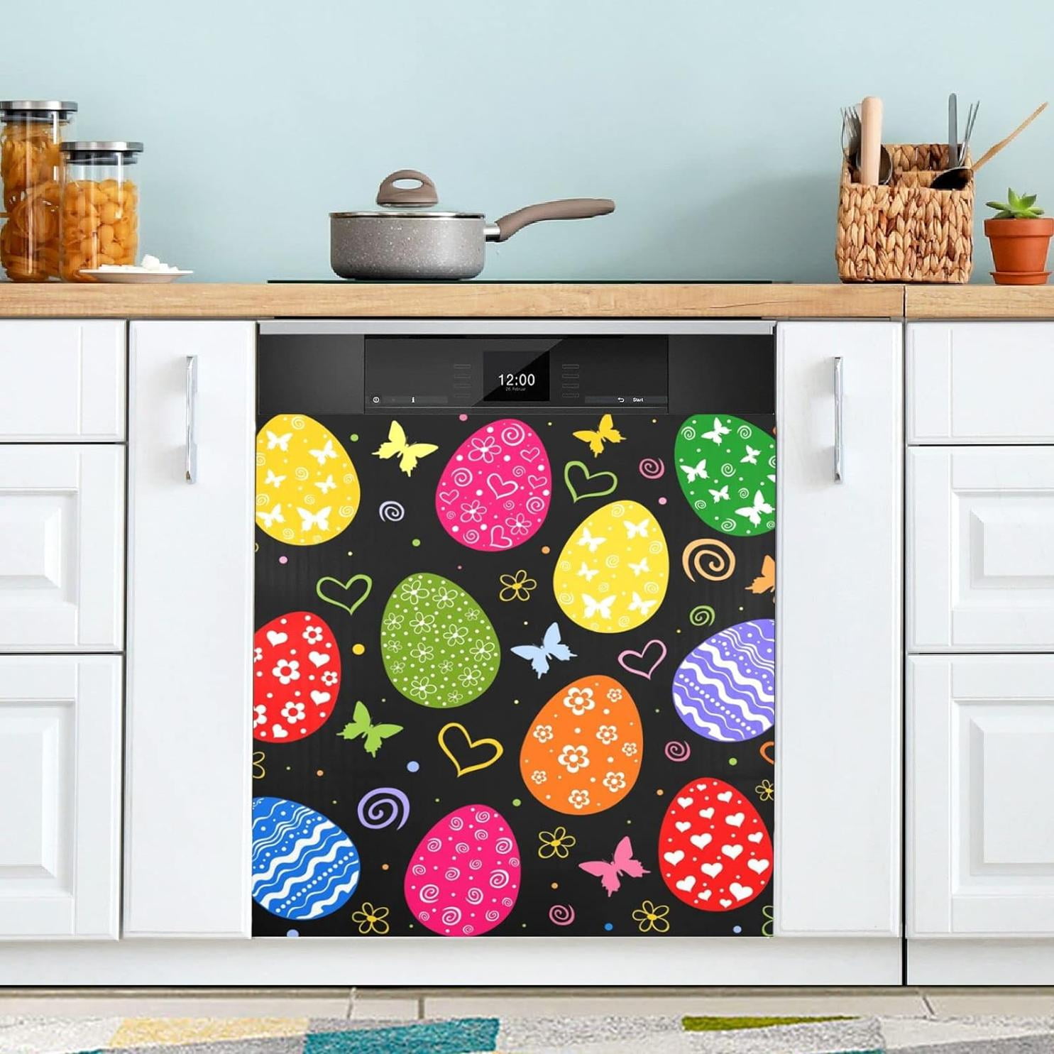 Hyjoy 23x26In Easter Dishwasher Cover Decorative Door