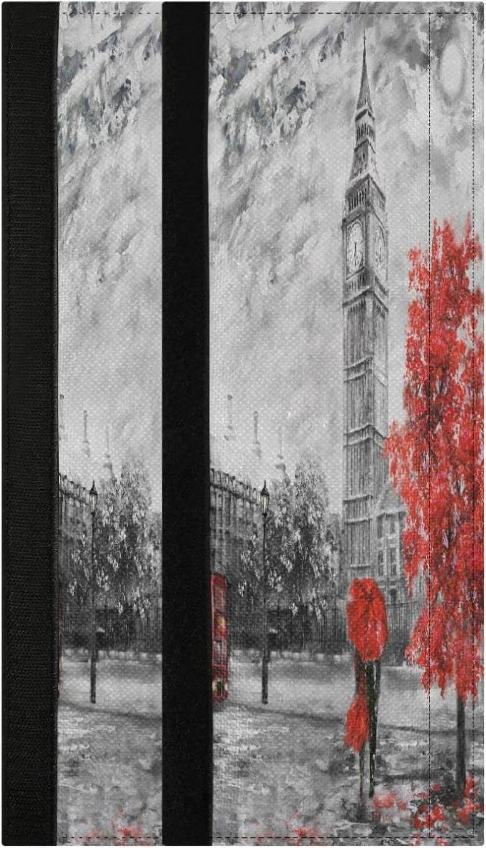 Hyjoy 2PCS Refrigerator Door Handle Covers,Red Umbrella Bus Tree Handle