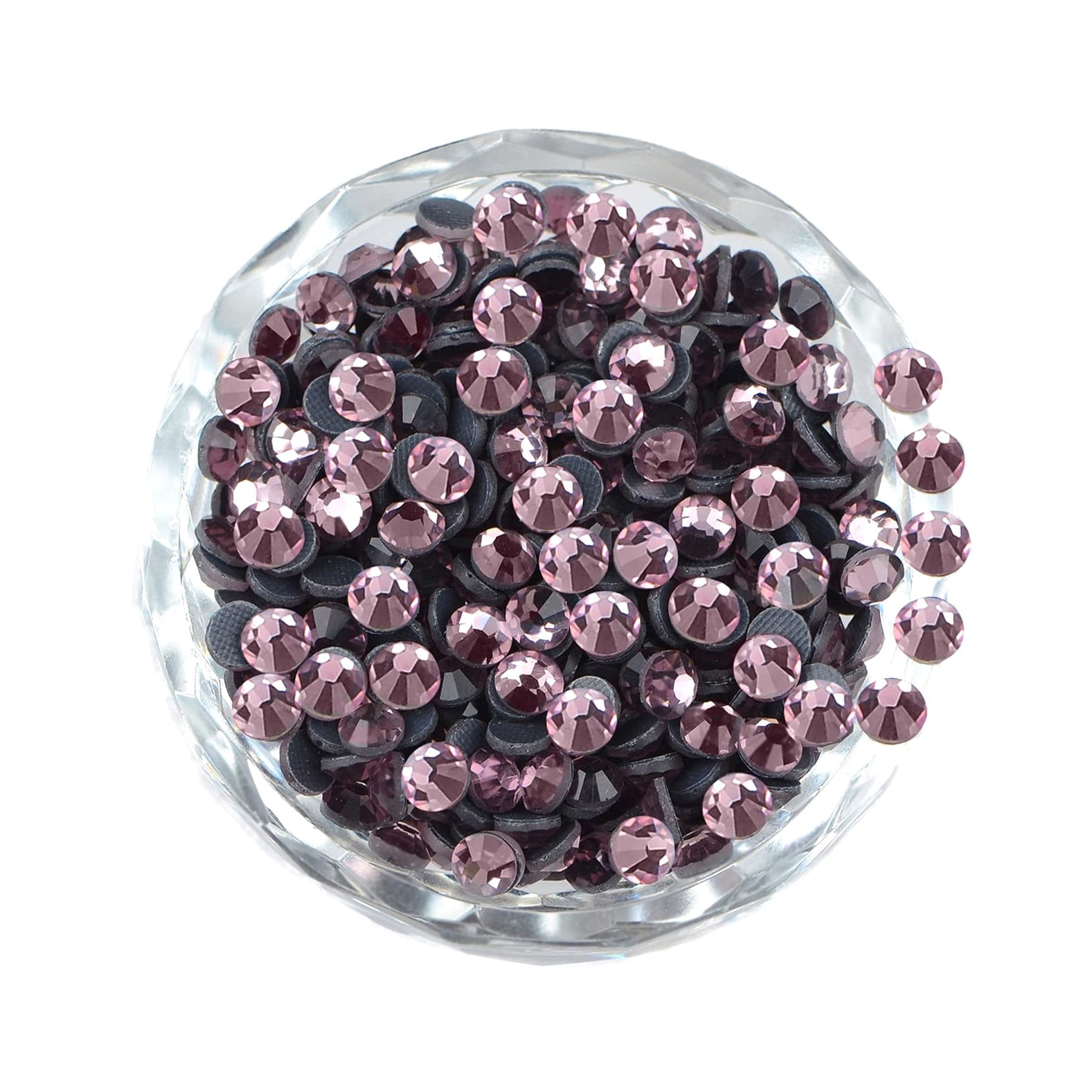 Hyjoy 3000 Pieces SS16 Amethyst Hotfix Rhinestones Flatback Round ...