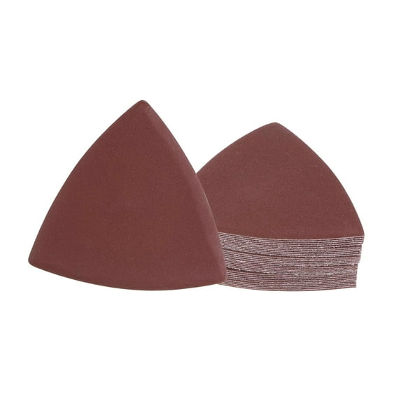 SWZHAI 120 Pcs Triangle Sanding Pads, 80/120/150/180/240/400 Grits Detail Sander Sandpaper Hook And Loop Sanding Sheet,3-1/8"(80mm) Triangular