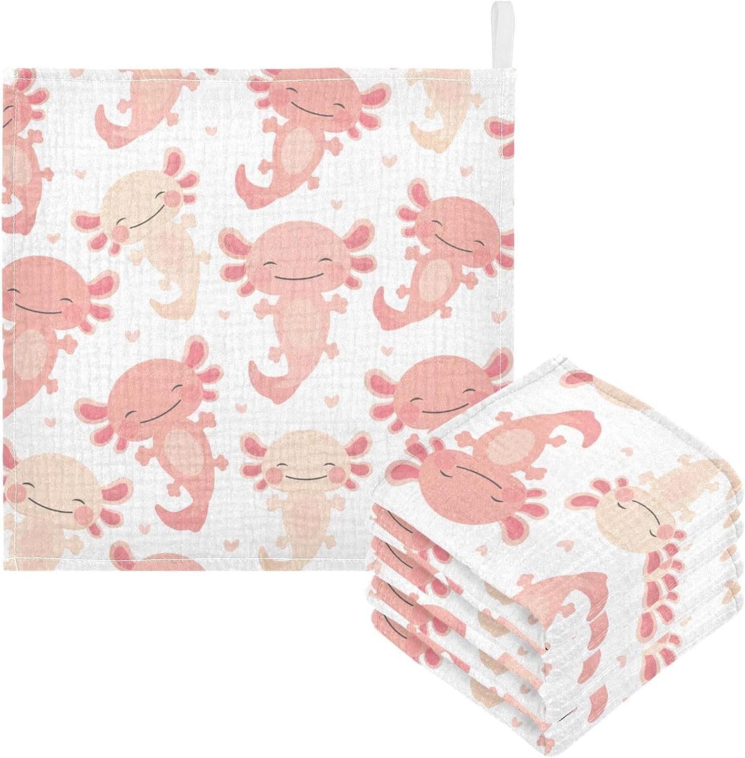Soft Baby Bath Towels 5 Pack Red Baby Washcloths - 12x12 Inch Soft Cotton Muslin Face Towels For Newborns Wash Cloths For Baby