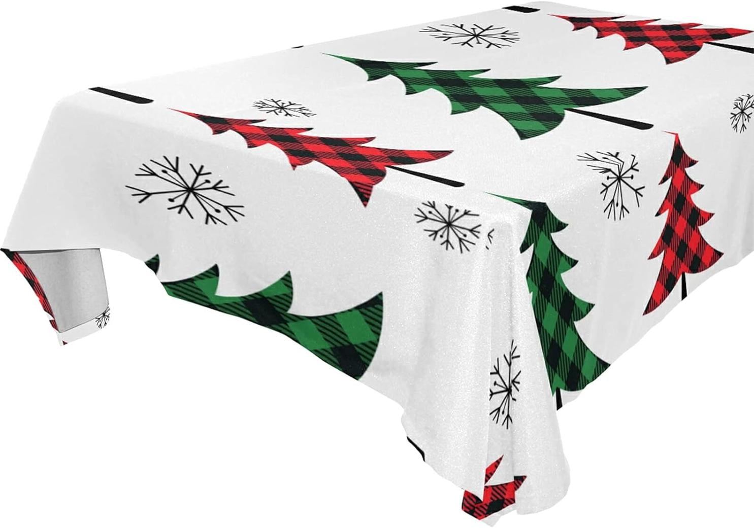 Hyjoy 60x60inch Christmas Tree Tablecloth Waterproof Washable Polyester