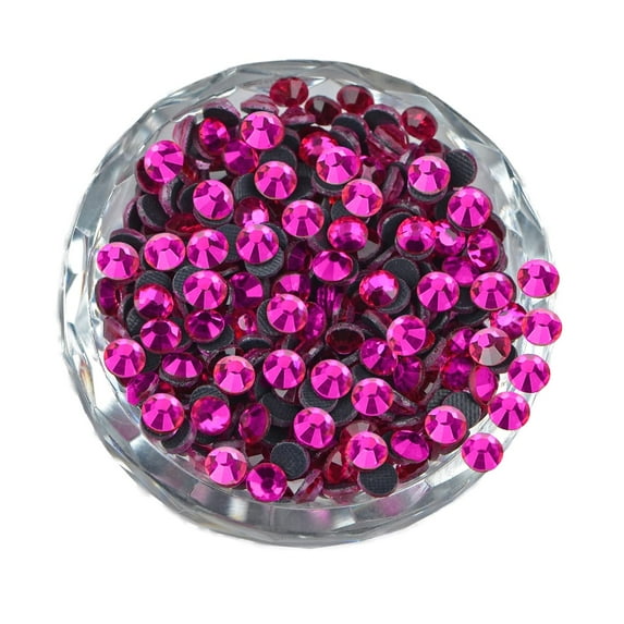 Hyjoy 8000 Pieces SS10 Fuchsia Hotfix Rhinestones Flatback Round ...