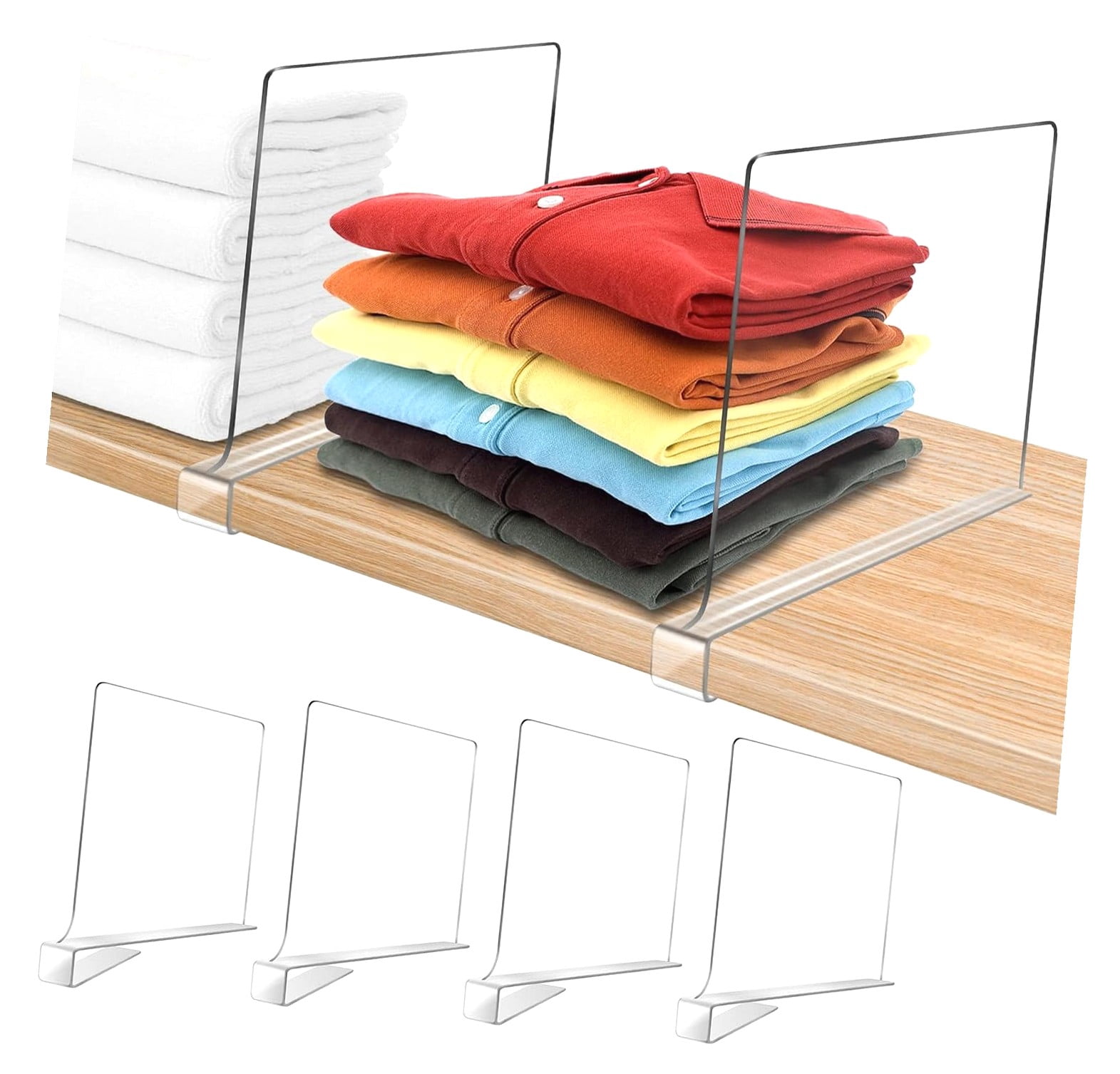 Hyjoy Acrylic Dividers for Closet Organization Closet Divider Closet