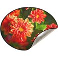Hyjoy Autumn Flowers Mexico Christmas Tree Mats Waterproof Tree Skirt
