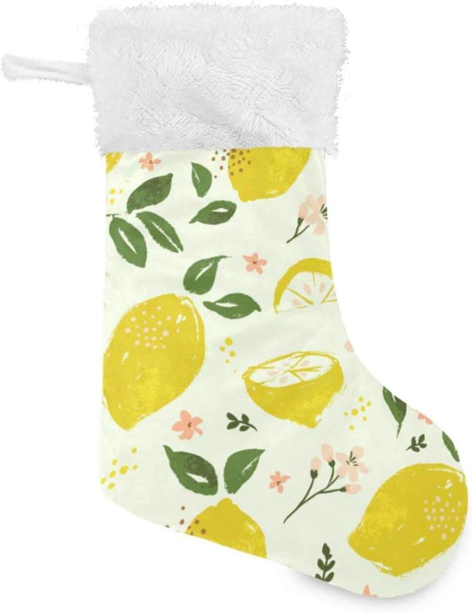 Hyjoy Bright Summer Lemon Fruit Christmas Stockings Personalized Large