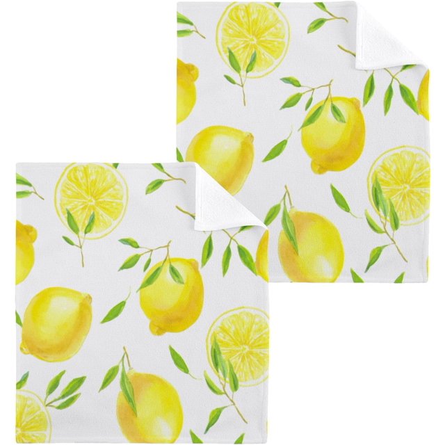 Hyjoy Cartoon Lemon Cotton Face Towels,Soft Highly Absorbent Hand