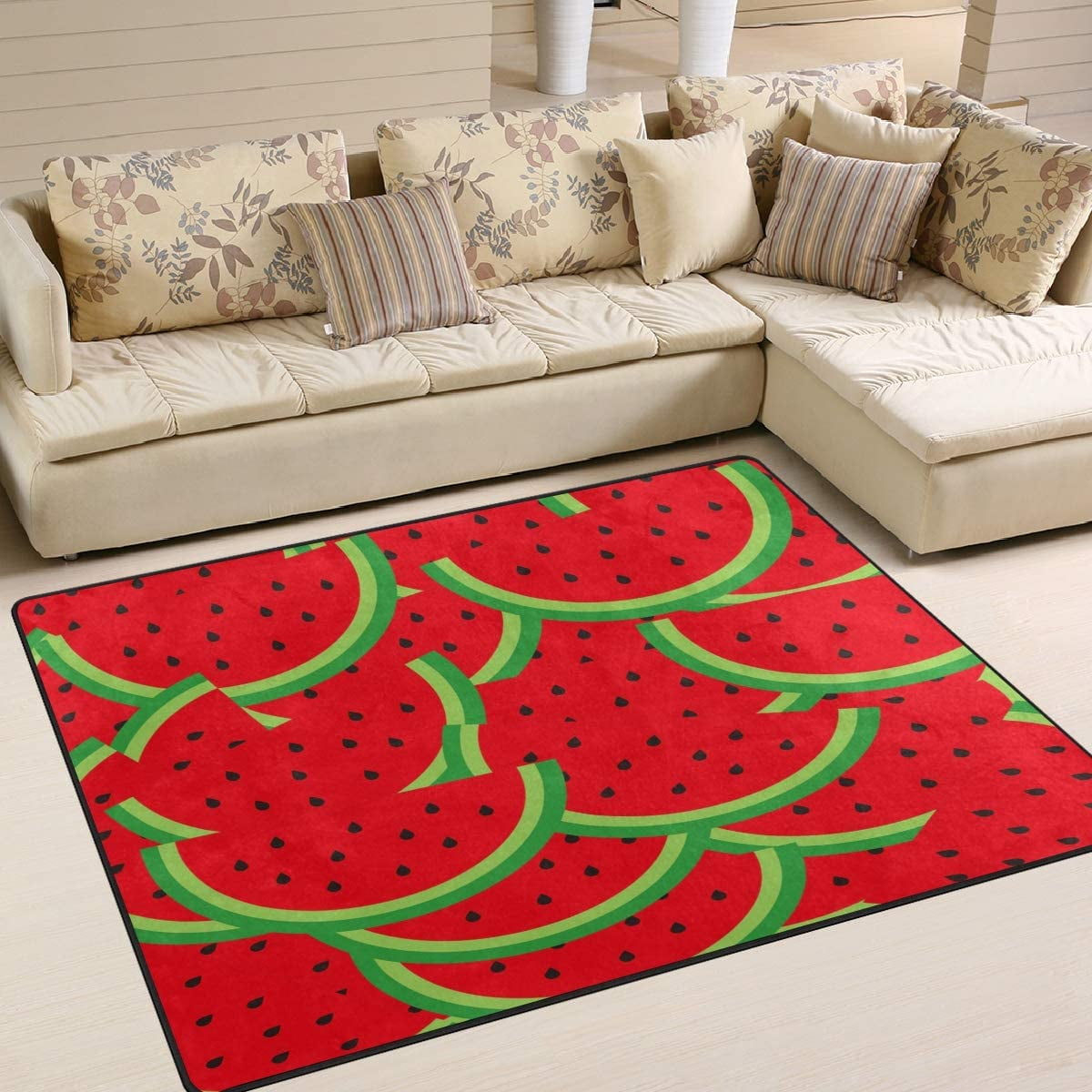 Hyjoy Cartoon Watermelon Fruit Area Rug Rugs for Living Room Bedroom 5
