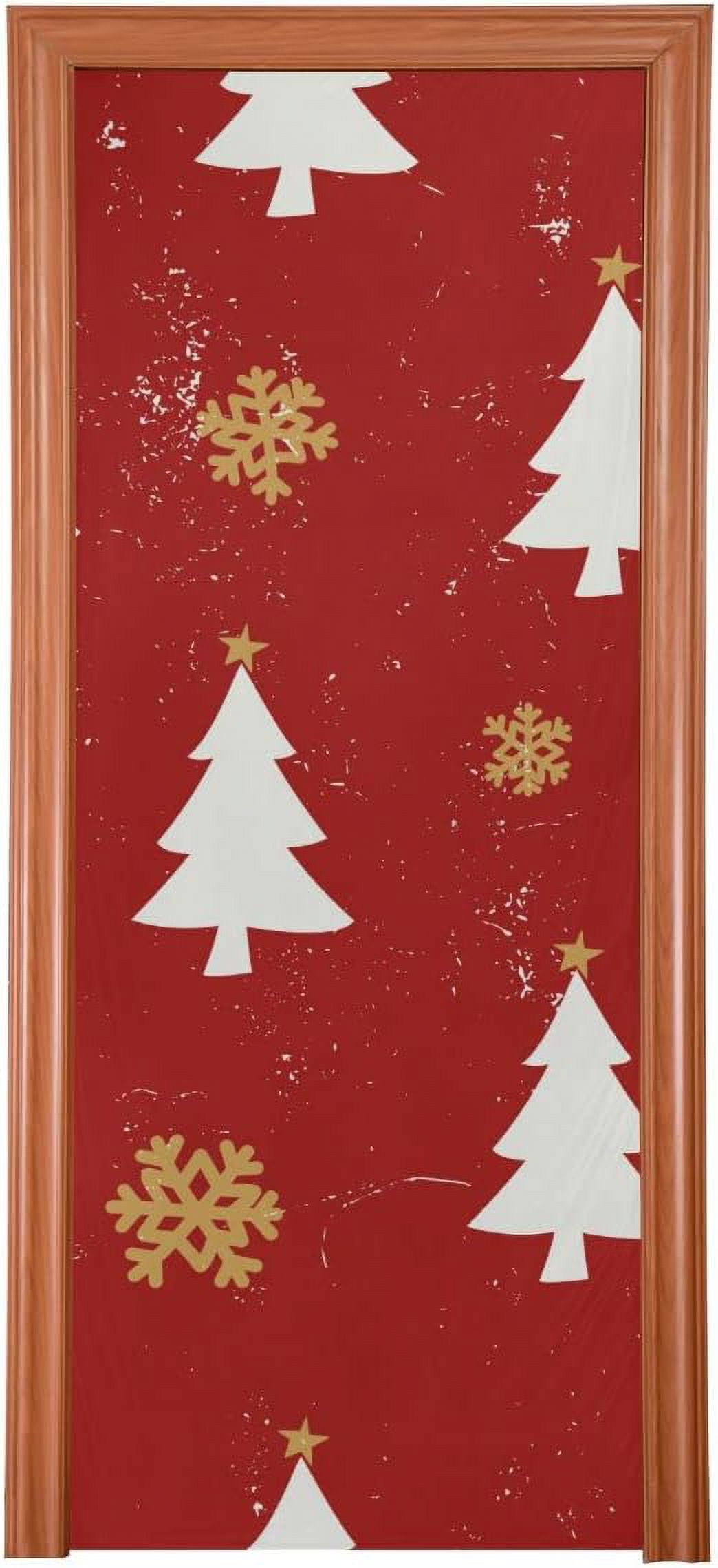 Hyjoy Christmas Door Cover Decoration Front Door Halloween/Washable