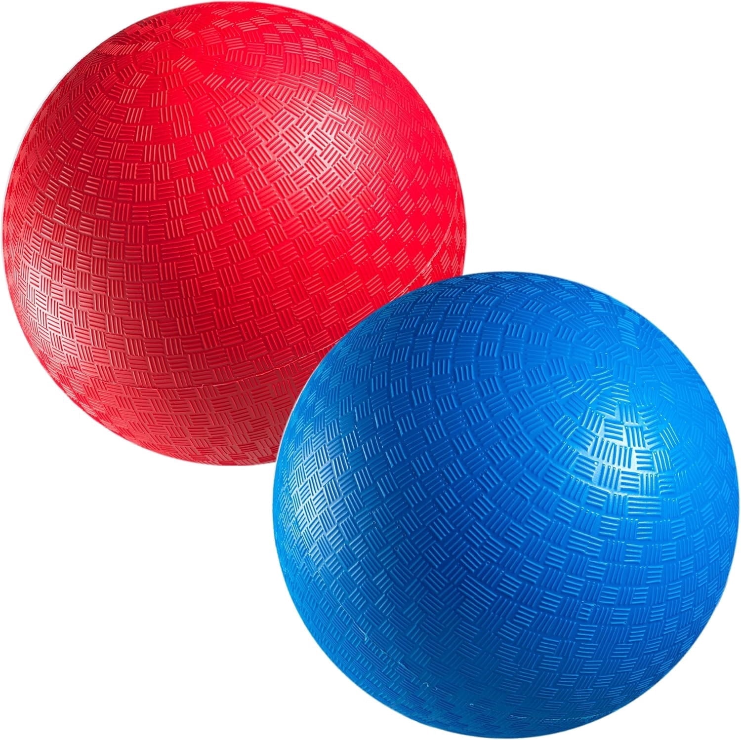 10 Inch Red & Blue Kickball Set - (2-Pack) with Pump - Large Playground ...