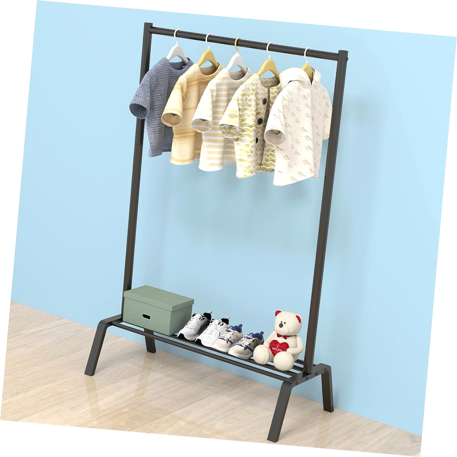 Coustume Rack Hyjoy Clothing Rack, Metal Dress Storage, Costume Rack with Storage ...