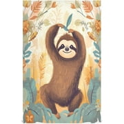 Hyjoy Cute Sloth Kitchen Towels, 18 x 28 Inch Super Soft and Absorbent Dish Cloths for Washing Dishes, 4 Pack Reusable Multi-Purpose Microfiber Hand Towels for Kitchen