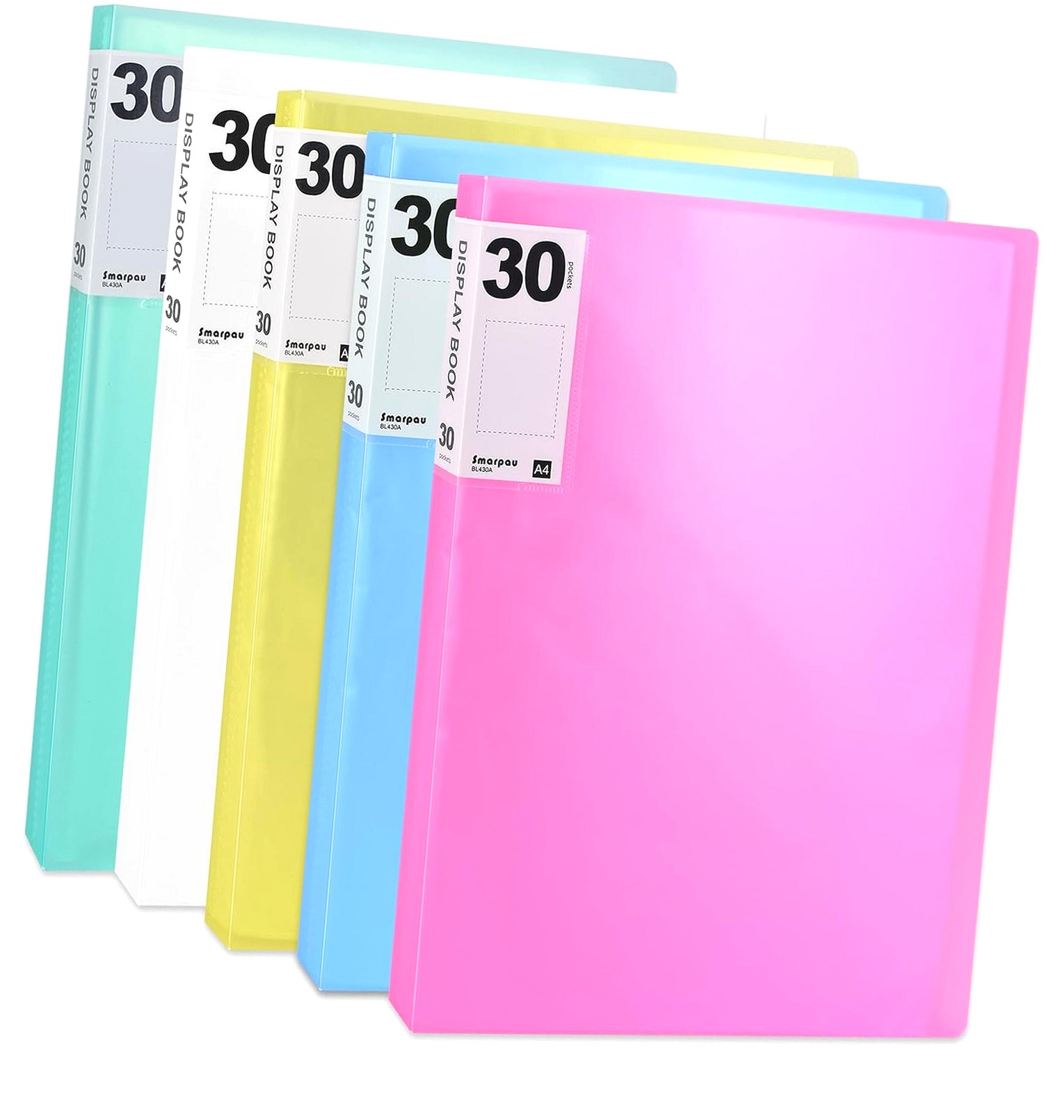 Hyjoy Display Book Binder with Plastic Sleeves 5 Pack Presentation Book ...