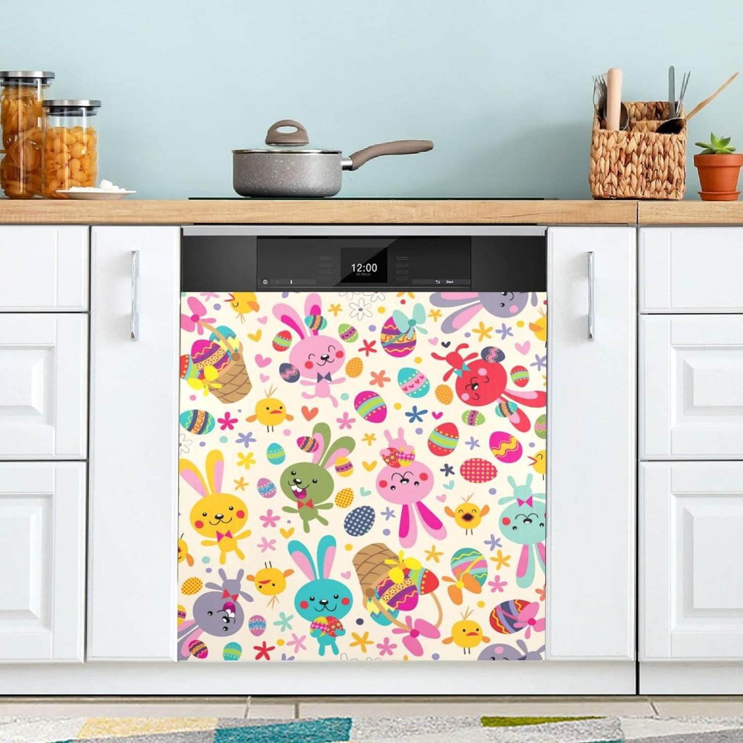 Hyjoy Easter Dishwasher Cover Decorative Door Cover