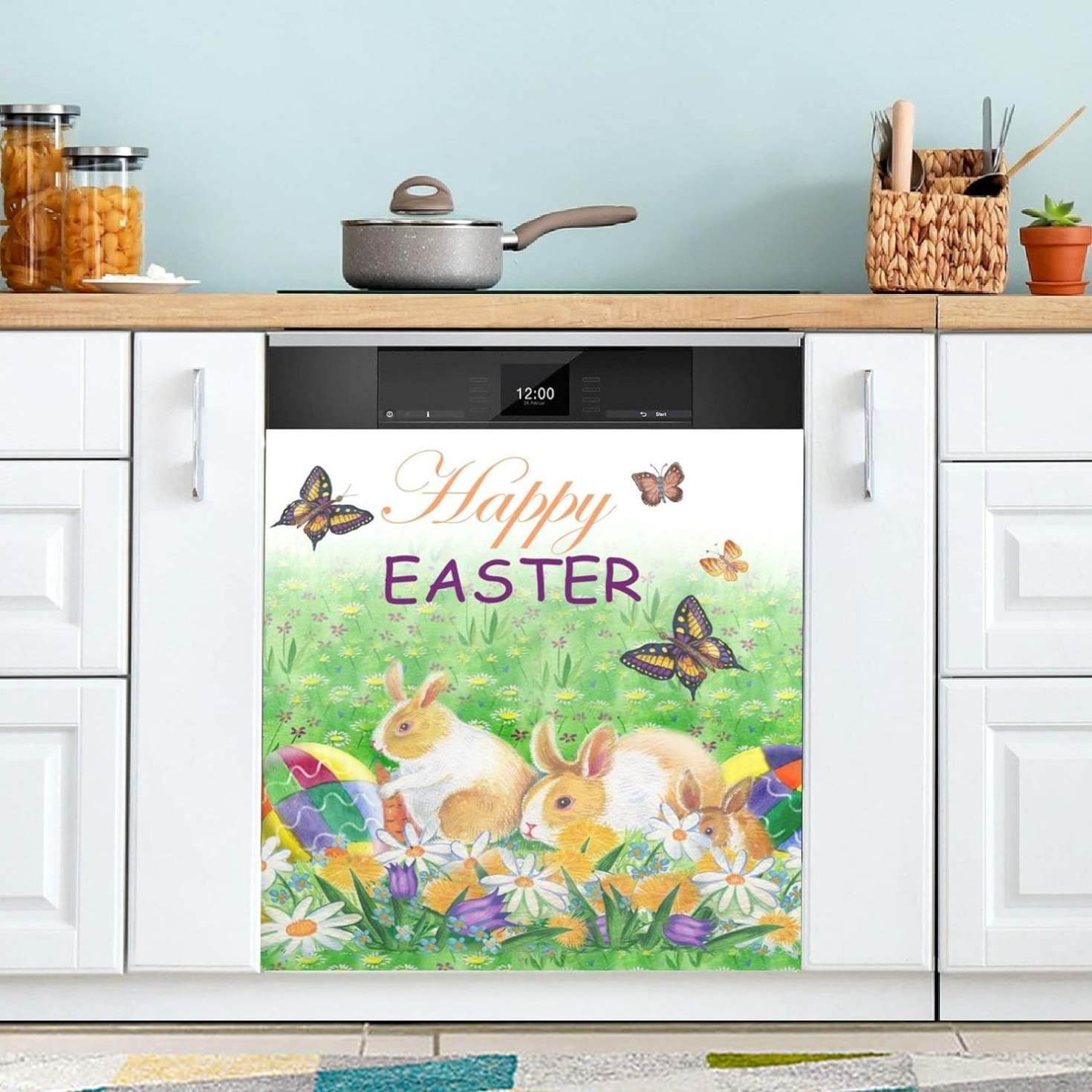 Hyjoy Easter Dishwasher Cover Decorative Door Cover