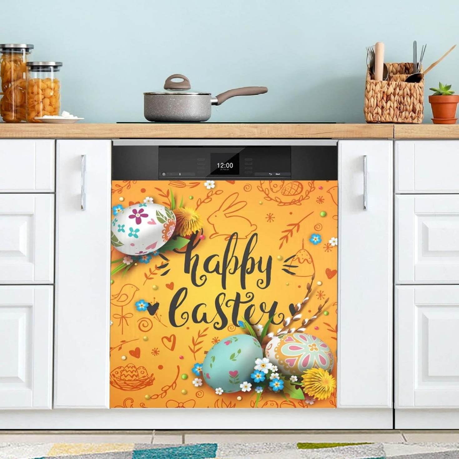 Hyjoy Easter Dishwasher Cover Decorative Door Cover