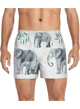 WJ Men's Boxer Briefs Elephant Nose Trunks Underwear Shorts Underpants  Panties