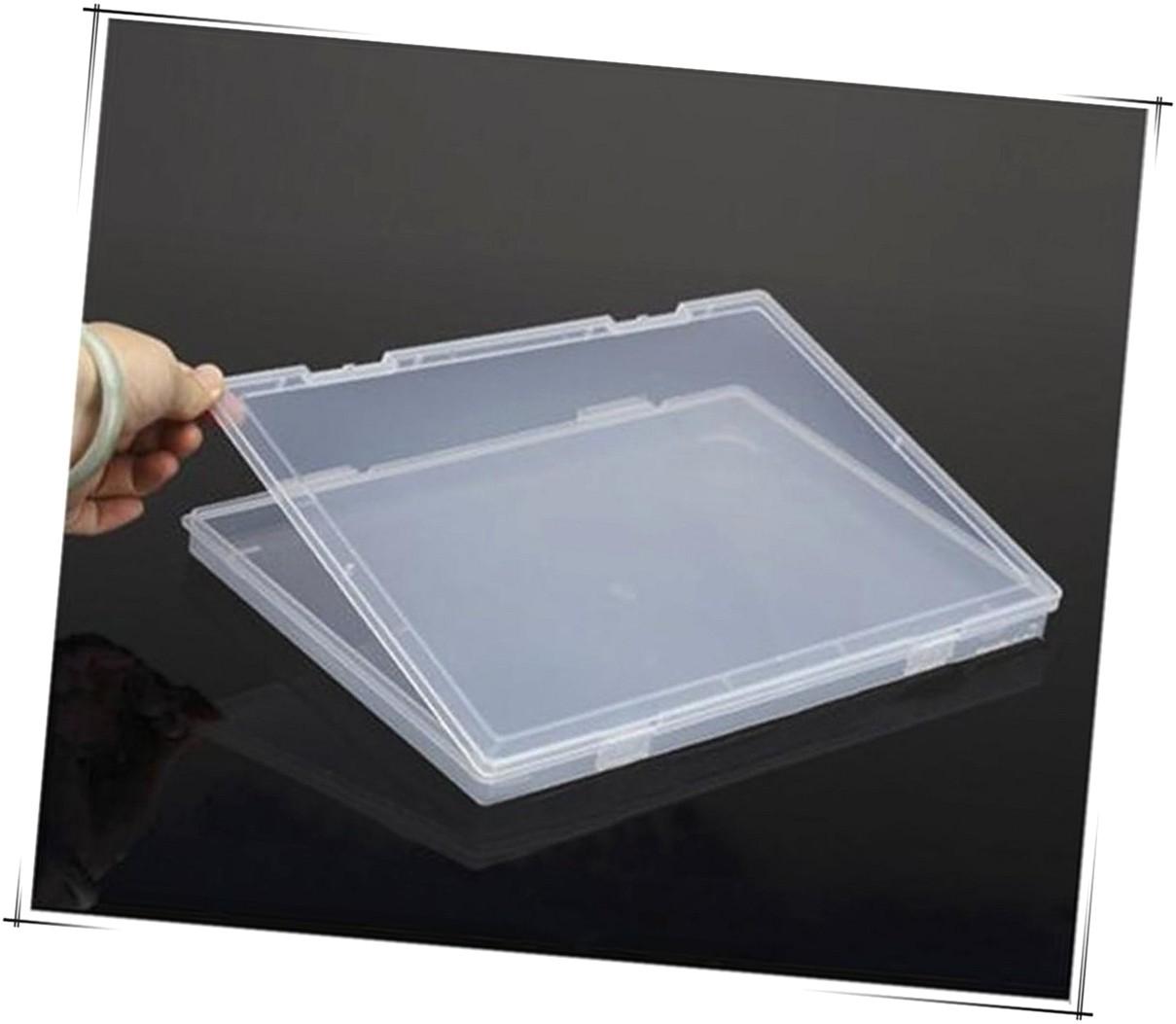 Hyjoy File Box Plastic Container Office Supplies Holder Document Paper ...
