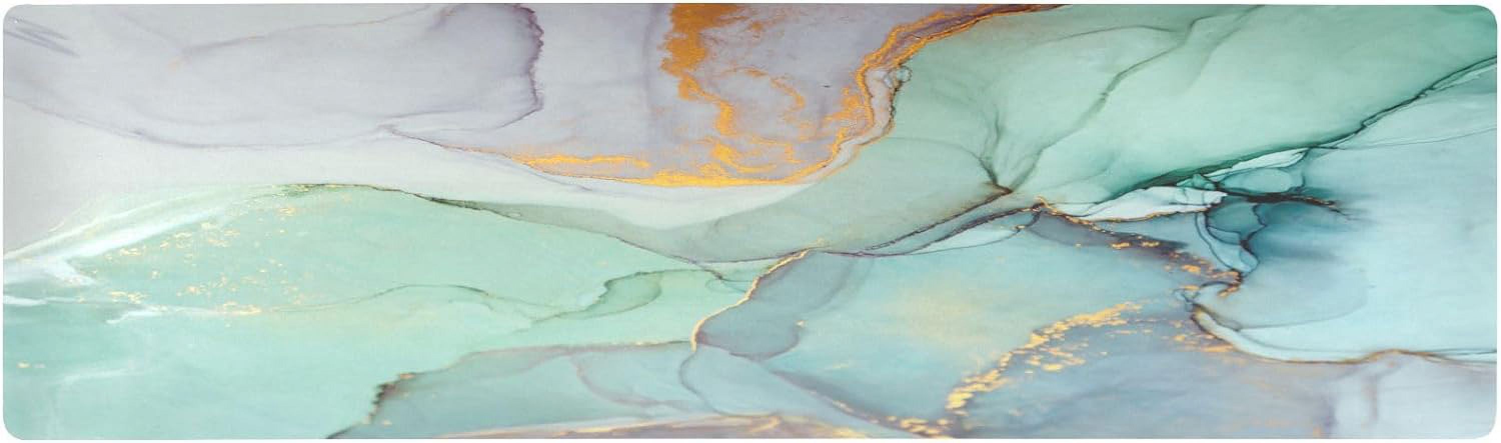 Hyjoy Green Marble Trivet Table Runner for Hot Dishes Pots Pans, Heat