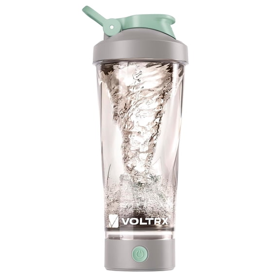 VOLTRX VortexBoost Electric Shaker Bottle USB Rechargeable Protein Shake Mixer BPA-Free Tritan Shaker Cup Shadow Mint 24oz