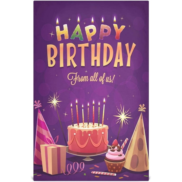 Happy birthday hand towels sale