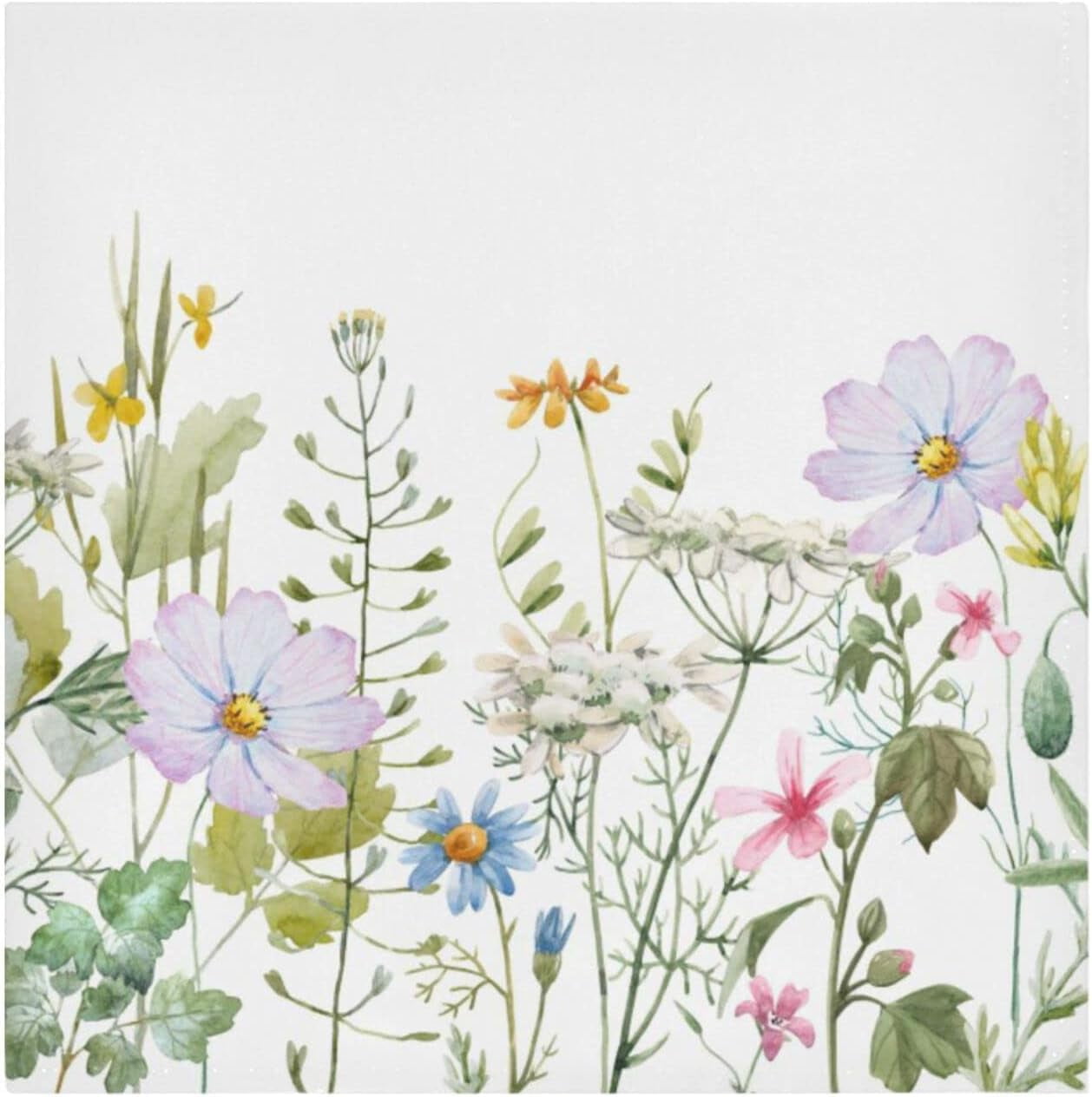 Hyjoy Herb and Wildflower Cloth Napkins Set of 6, Reusable Washable