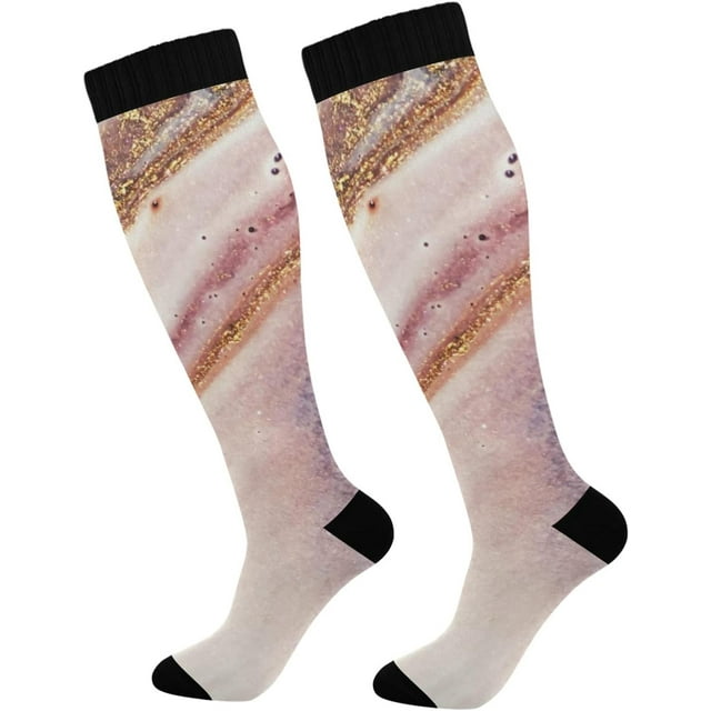 Hyjoy Marble Compression Socks for Men & Women Knee High Stockingsfor ...