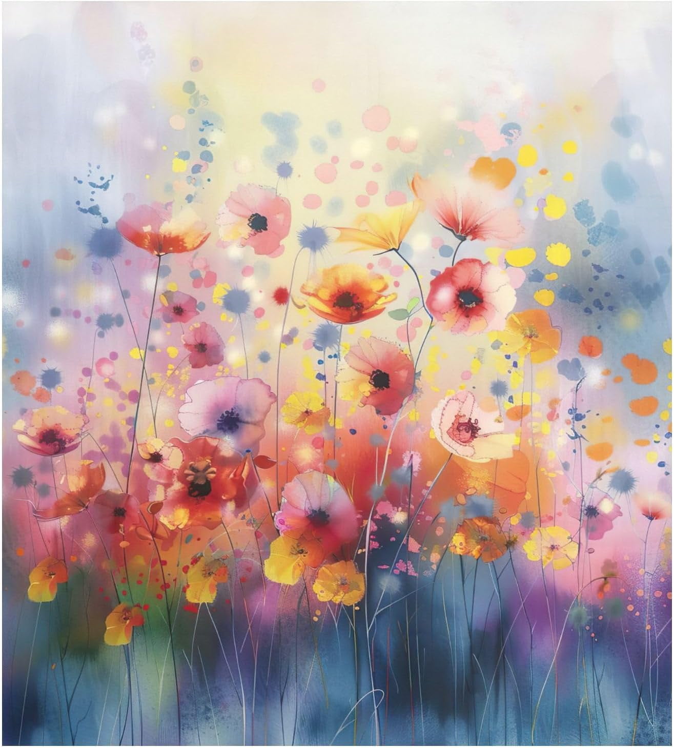 Hyjoy Oil Flower Dishwasher Cover Kitchen Decoration Dishwasher